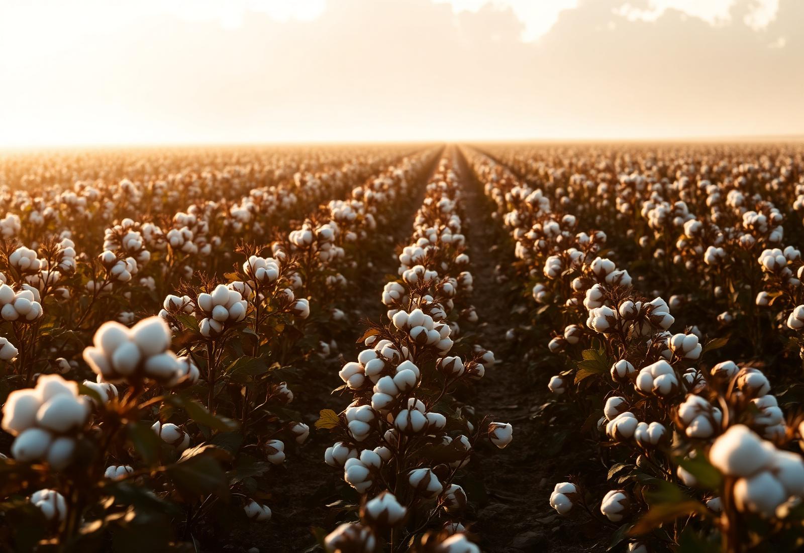 Organic cotton field